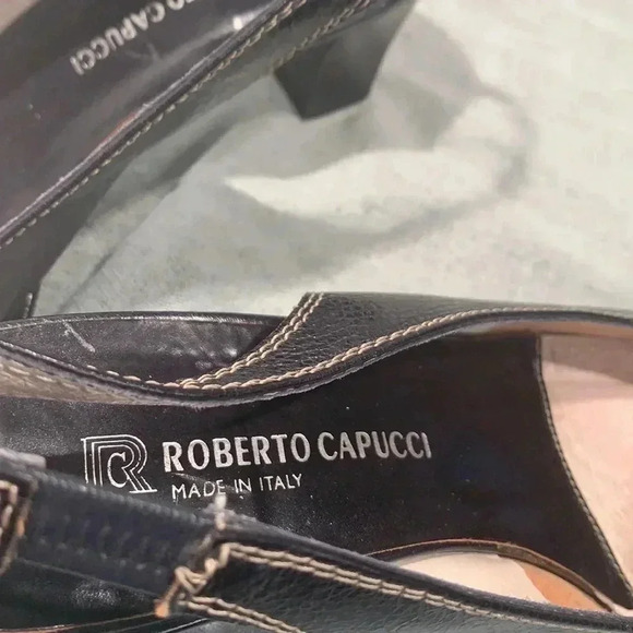 Roberto Capucci sling  backs size 7.5 - Picture 2 of 5
